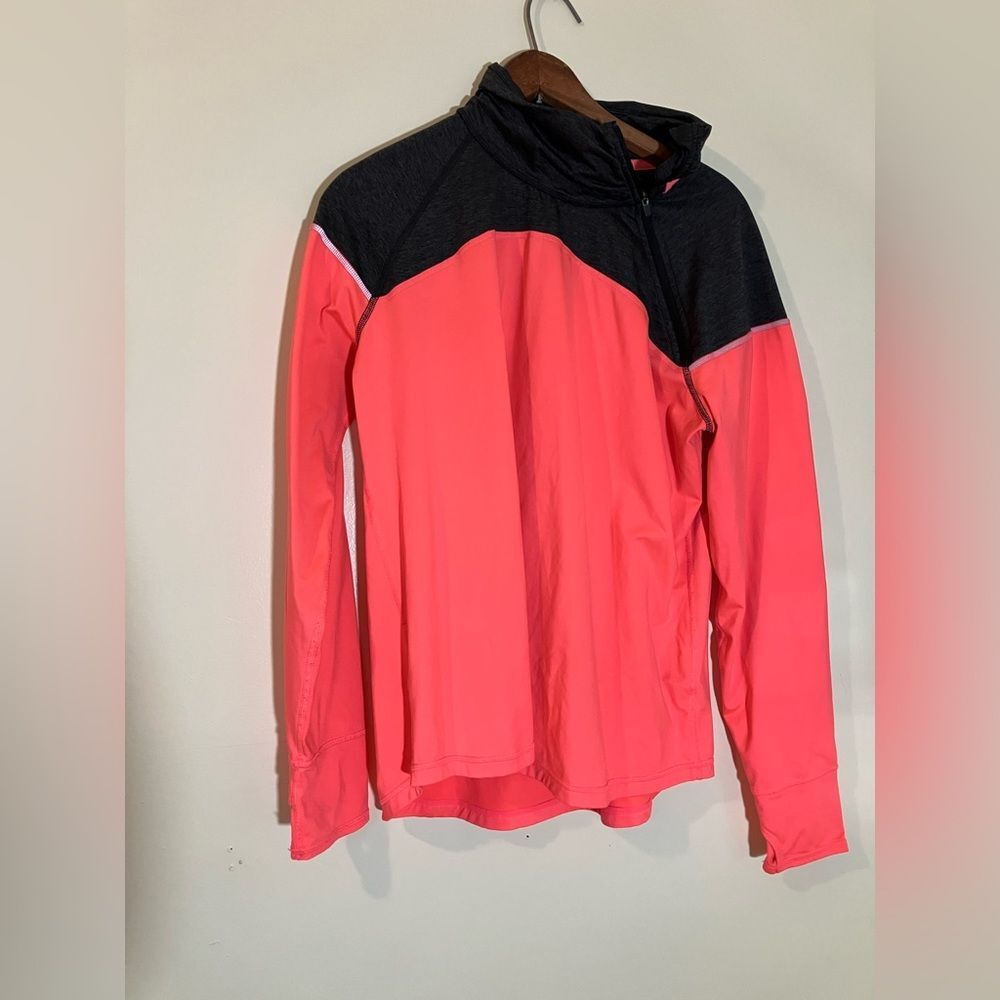 Xersion, pink and gray pullover, offset zipper, size XL, excellent condition